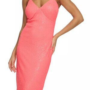 Elegant Pink Midi Dress